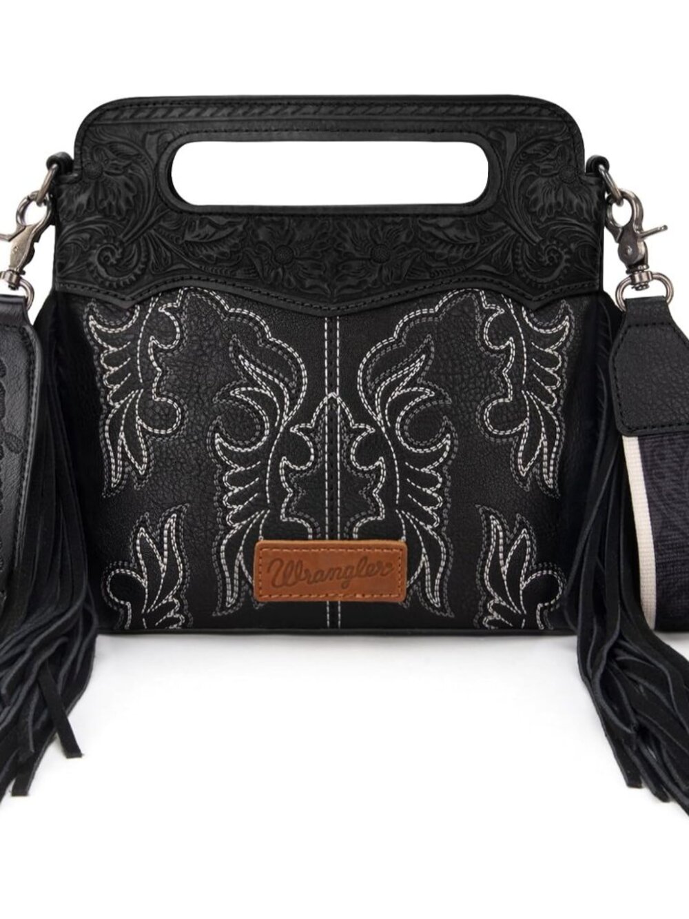 Wrangler Western Handbag for Women Crossbody Bag Top Handle Embossed Cowgirl Fri